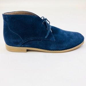 Franco Sarto Portier Blue Suede Ankle Boots Bootie